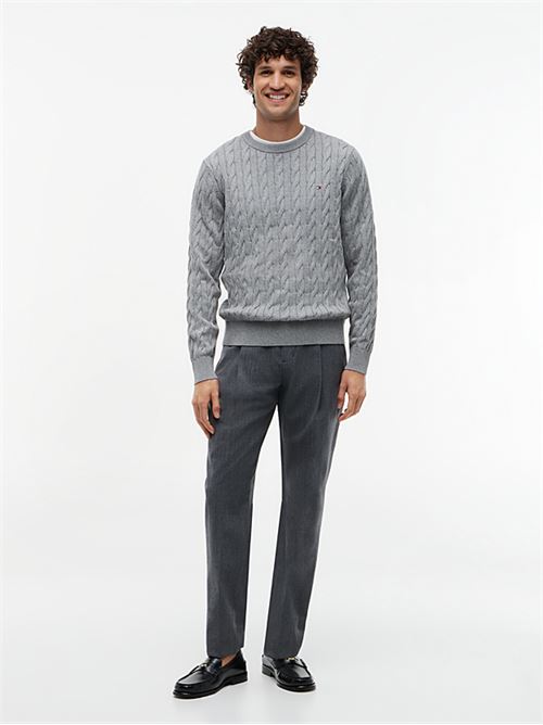 classic cotton cable crew neck TOMMY HILFIGER | MW0MW33132P91